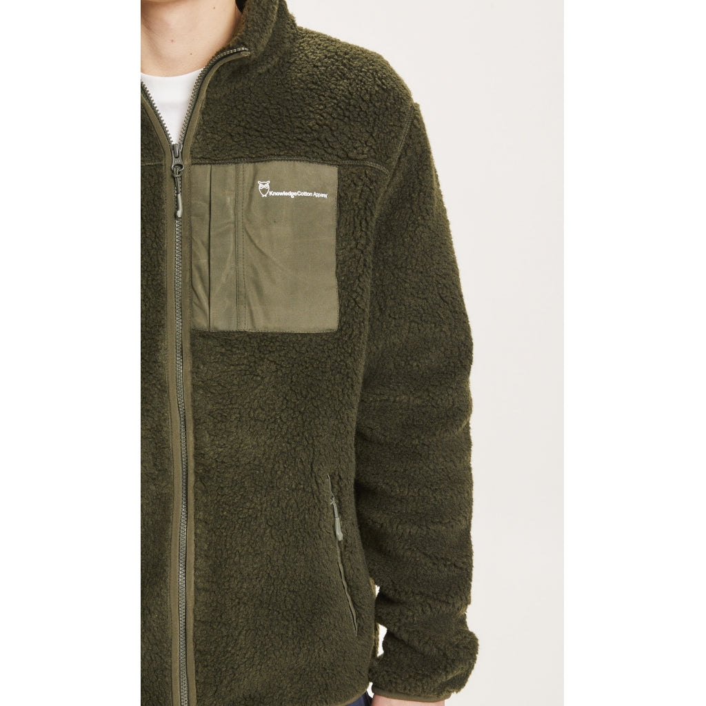 KnowledgeCotton Apparel ELM Teddyfleecejacke – GRS/Vegan