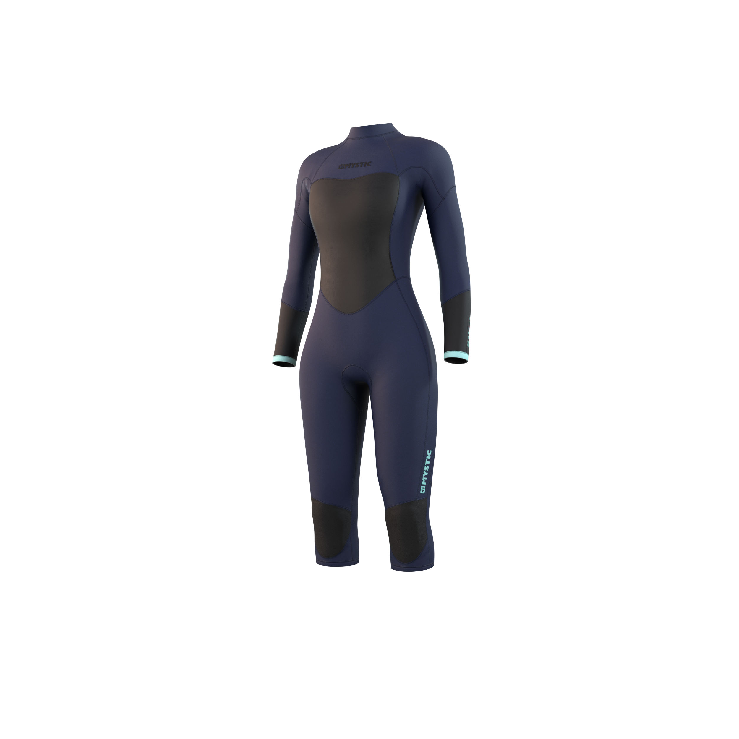 Mystic - Brand Longarm Shortleg 3/2 mm Bzip Flatlock Dam - Nattblå