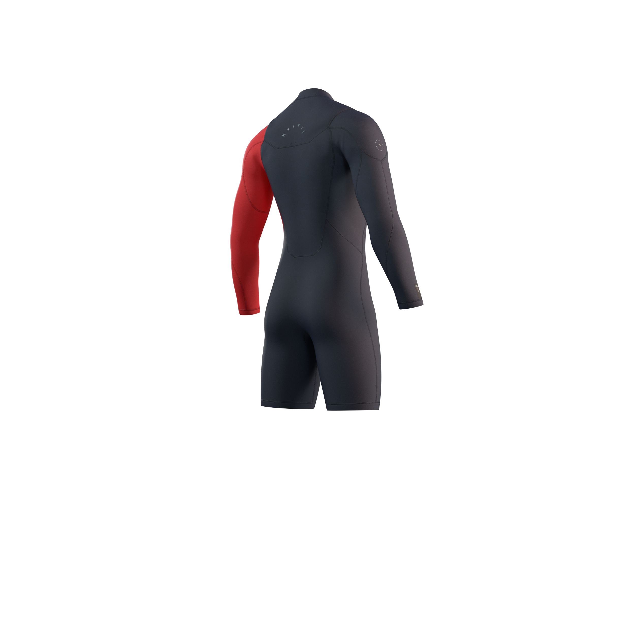 Mystic - Marshall Longarm Shorty 3/2mm Fzip - Marinblå/Röd