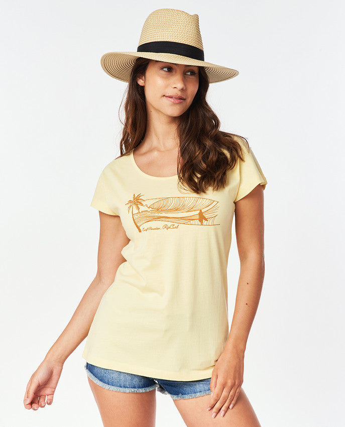 Rip Curl - playabella graphic tee - light yellow