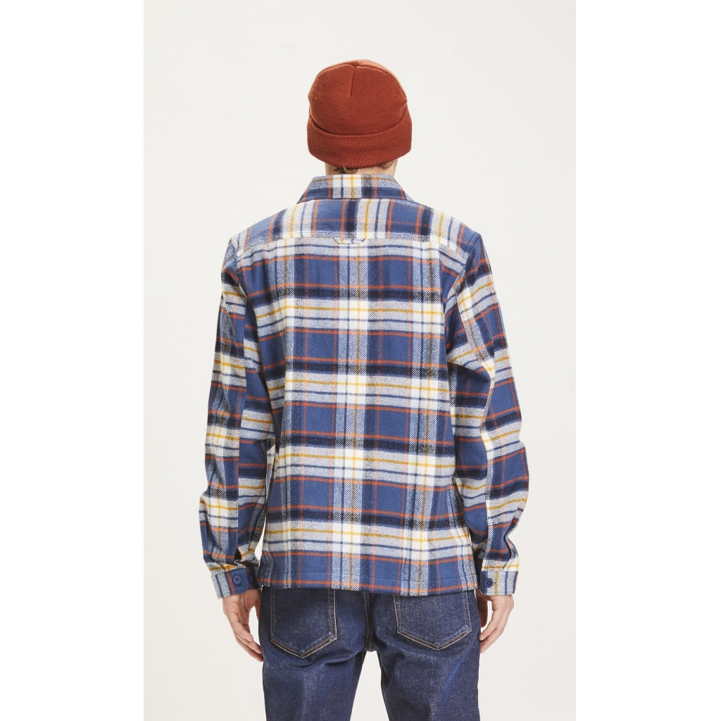 KnowledgeCotton Apparel PINE big checked heavy flannel overshirt