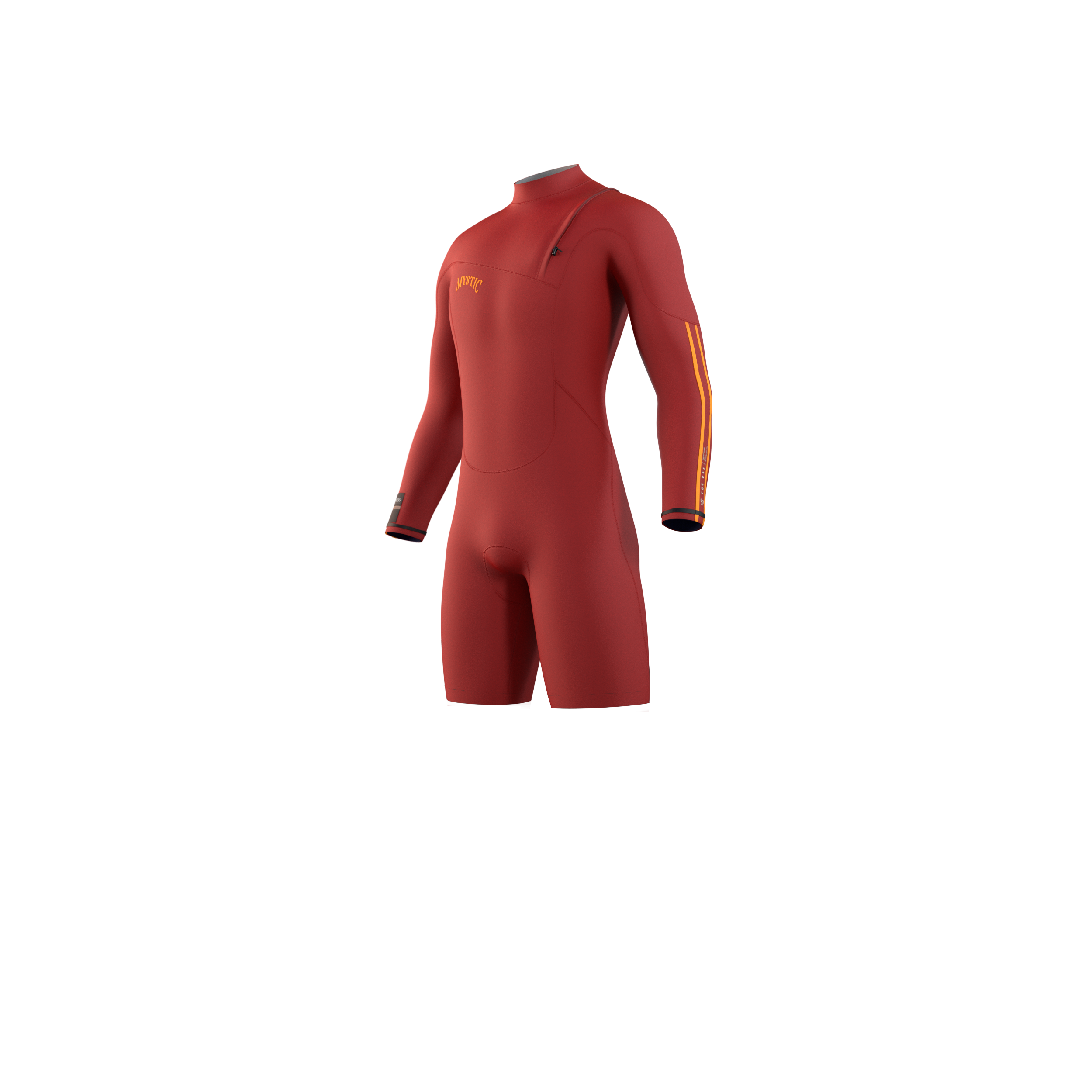 Mystic - The One Longarm Shorty 3/2mm Zipfree - Röd