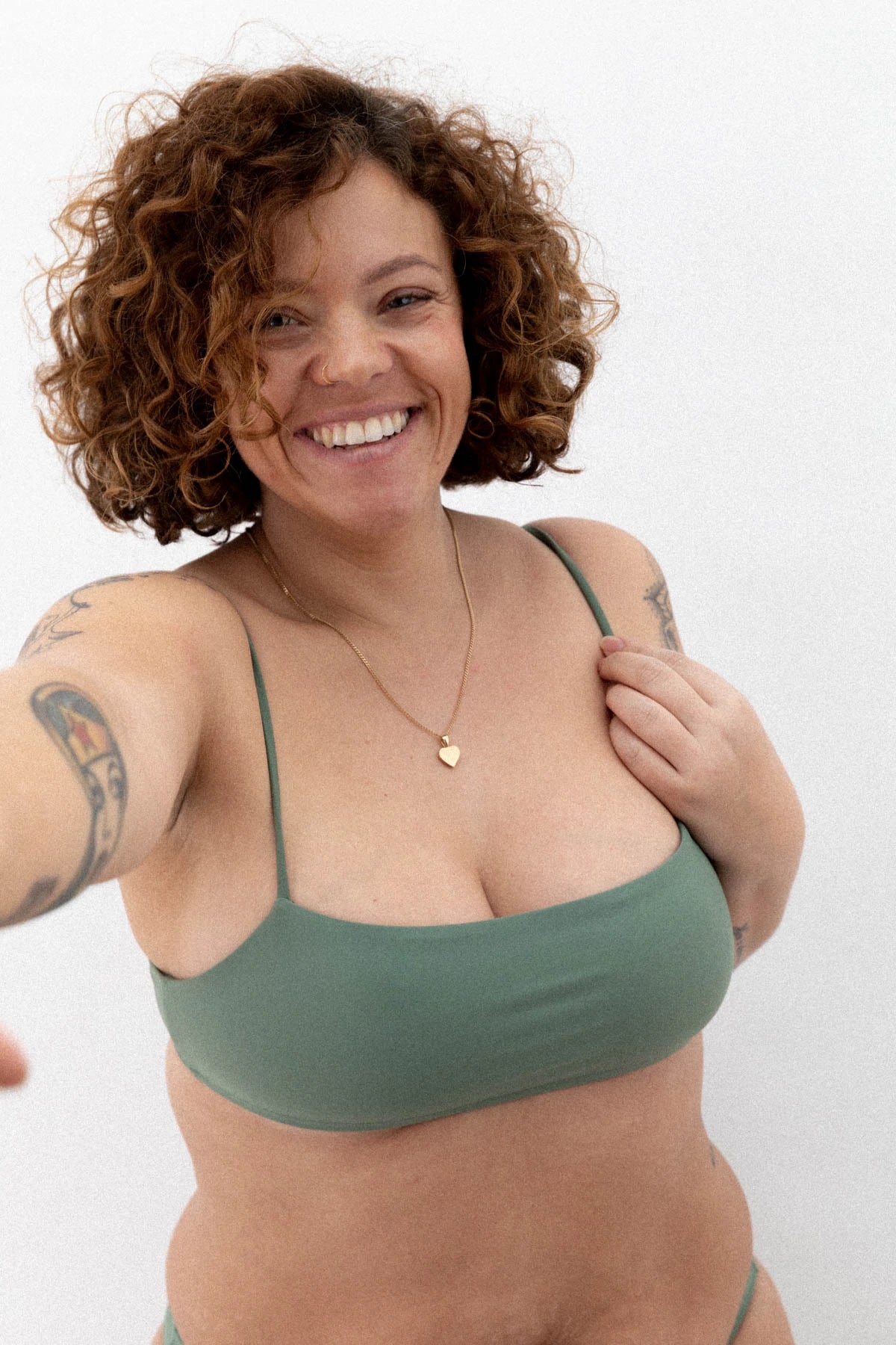 Copenhagen Cartel - Sanur adjustable straps bikini top bandeau - Army