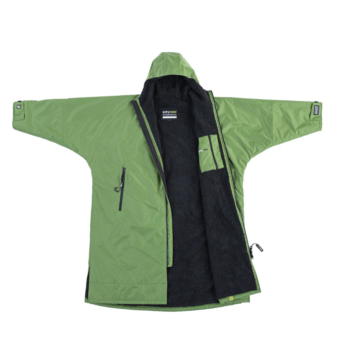 Dryrobe advance long sleeve poncho | adults | forest green/black