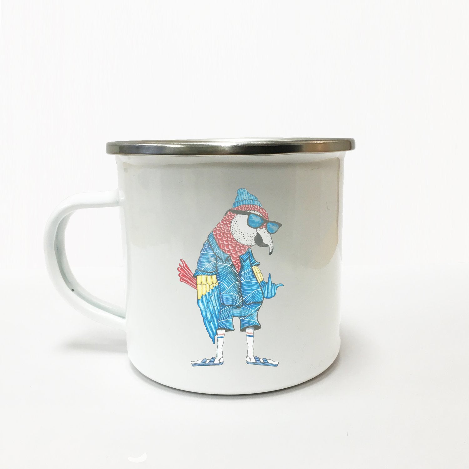 Lakor - Hipster Parrot Enamel Mug
