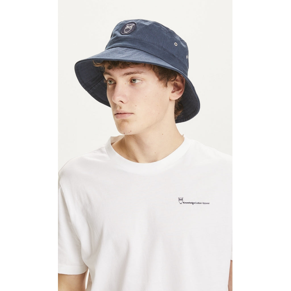 KnowledgeCotton Apparel LEAF Twill-Dschungelhut Total Eclipse