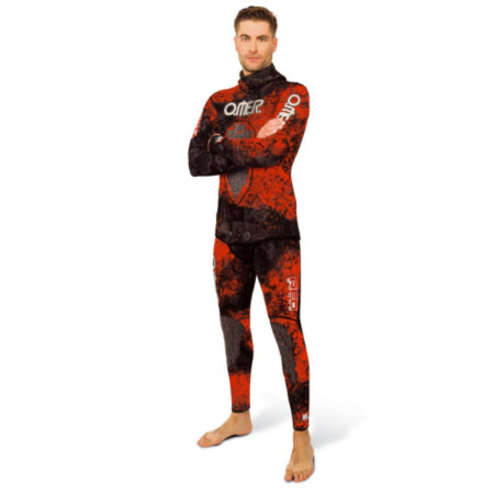 Omer Red Stone 7mm Wetsuit with High Waist Pants