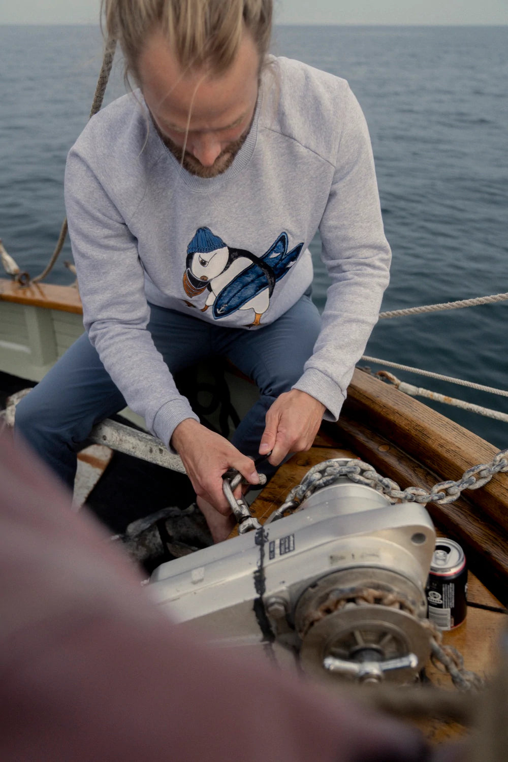 Lakor - surf's up sweat - light gray melange