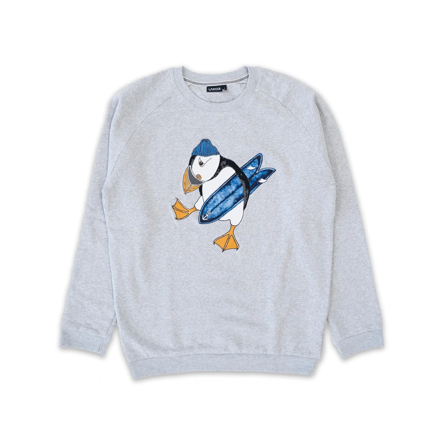 Lakor - surf's up sweat - light gray melange