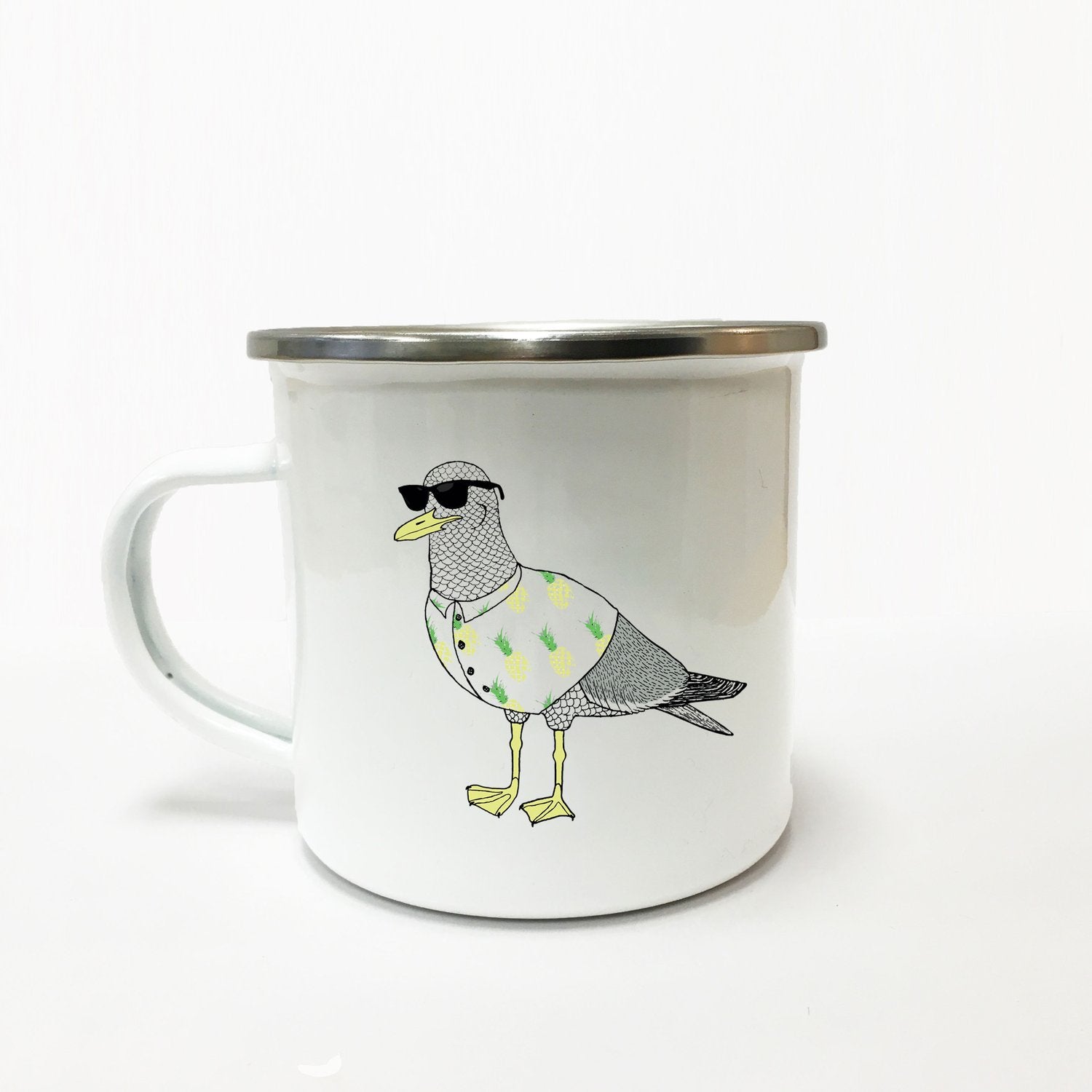 Lakor - Sunglass seagull Enamel mug 