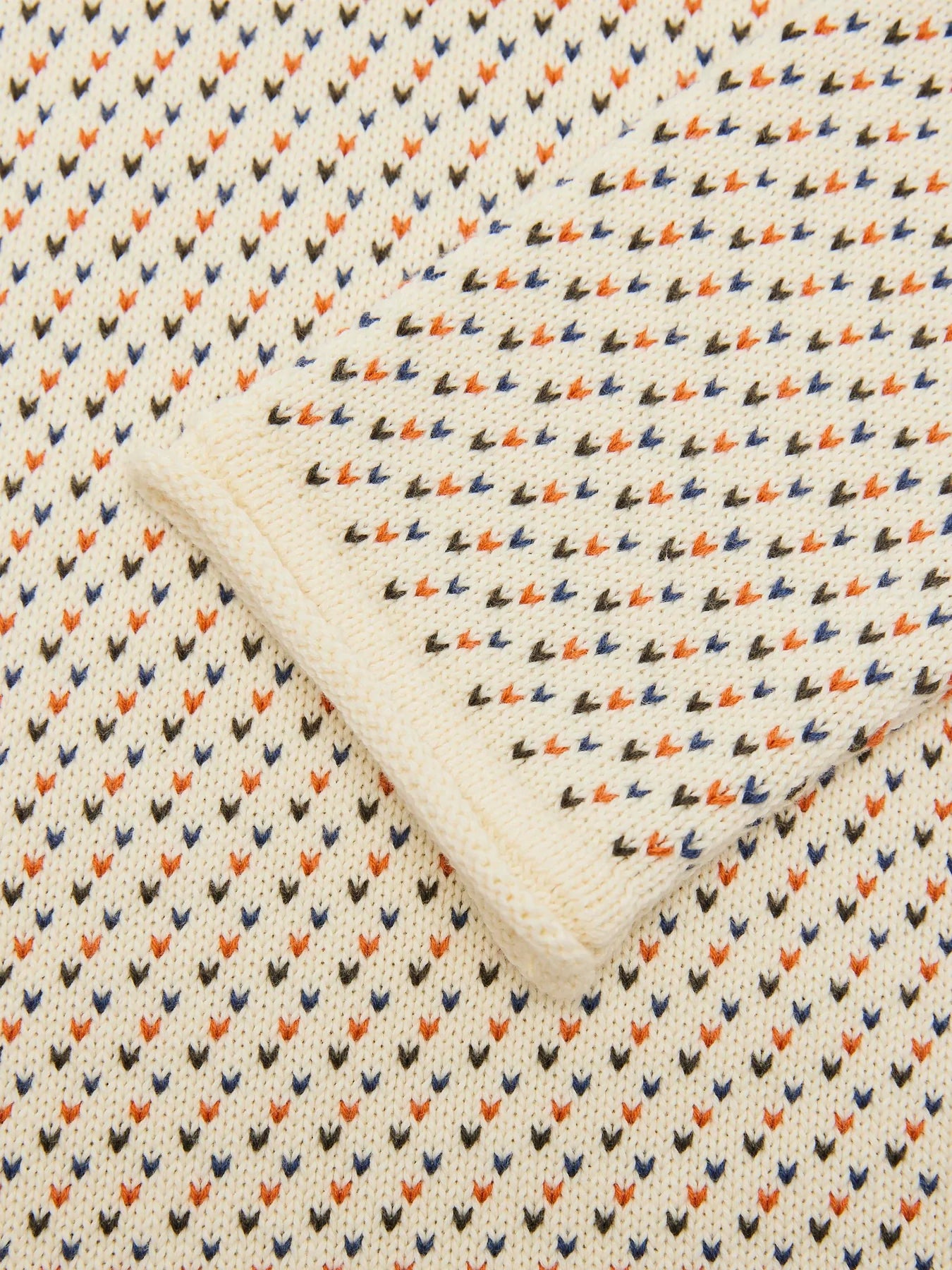 Knowledge Cotton Apparel Valley Jacquard knit sweater, Arabia Spice