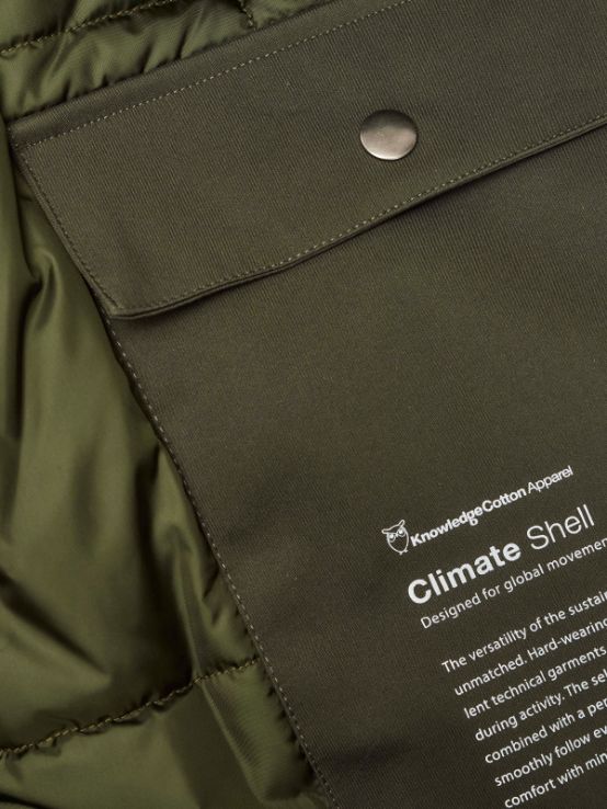 KnowledgeCotton Apparel – Lange Softshelljacke CLIMATE SHELL™ – GRS/Vegan