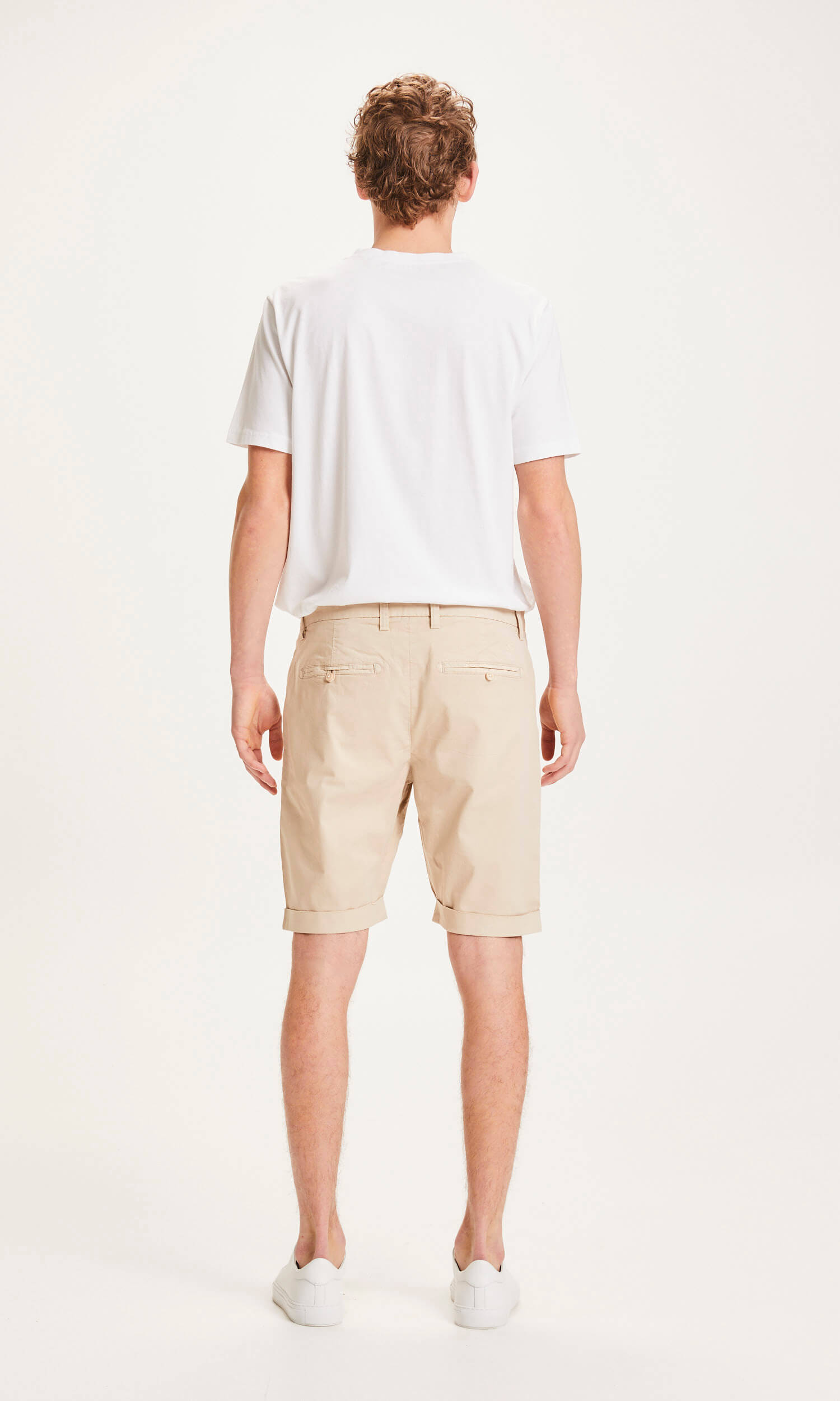 Regular chino poplin shorts - GOTS/Vegan Light Feather Grey