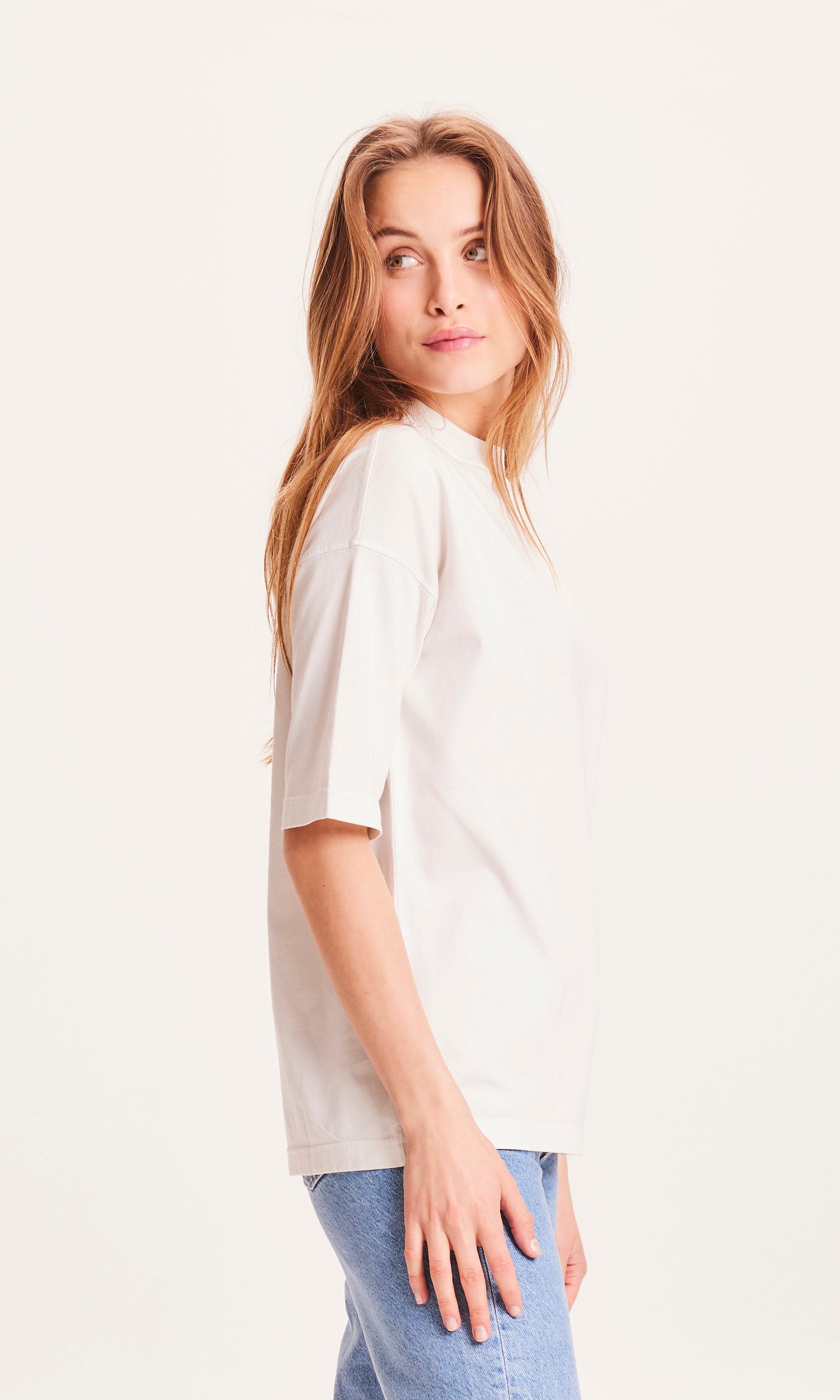 KnowledgeCotton Apparel - Nuance by nature T-shirt - Buttercream