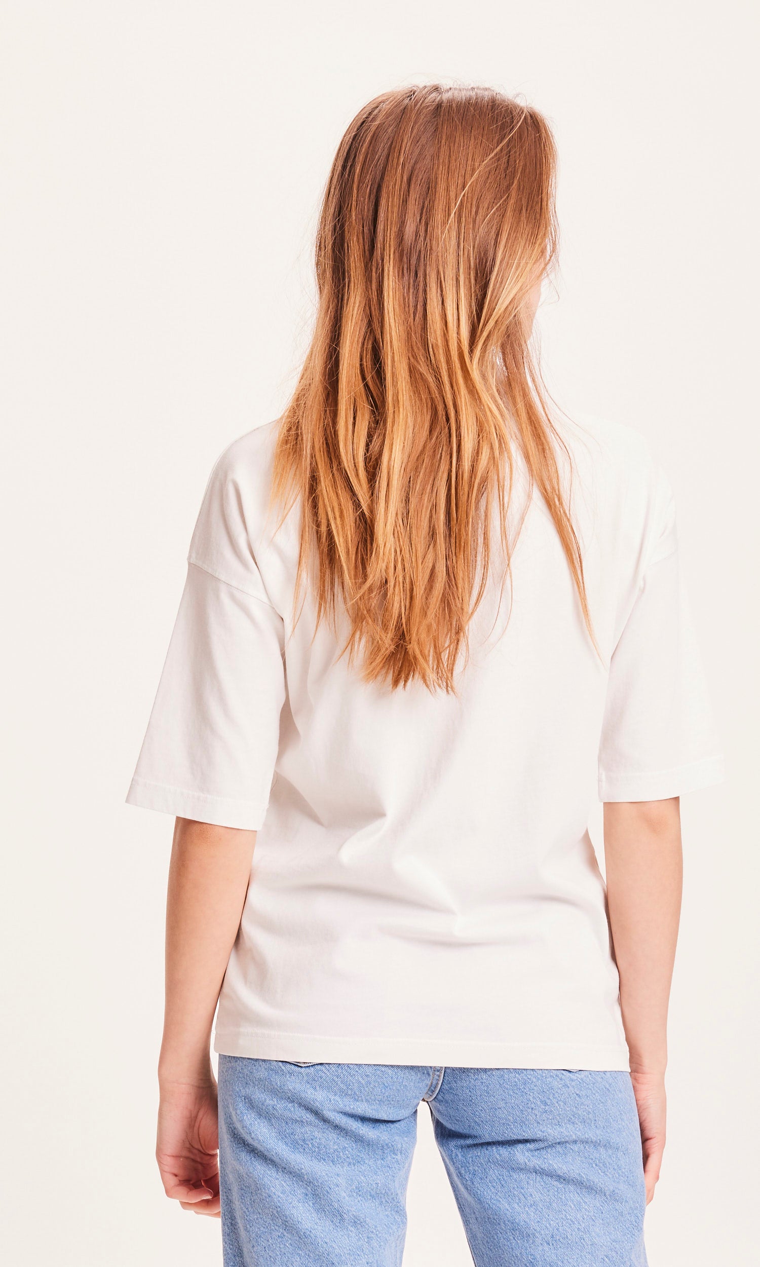 Knowledge Cotton Apparel - Nuance von Natur aus t -Shirt - Buttercreme