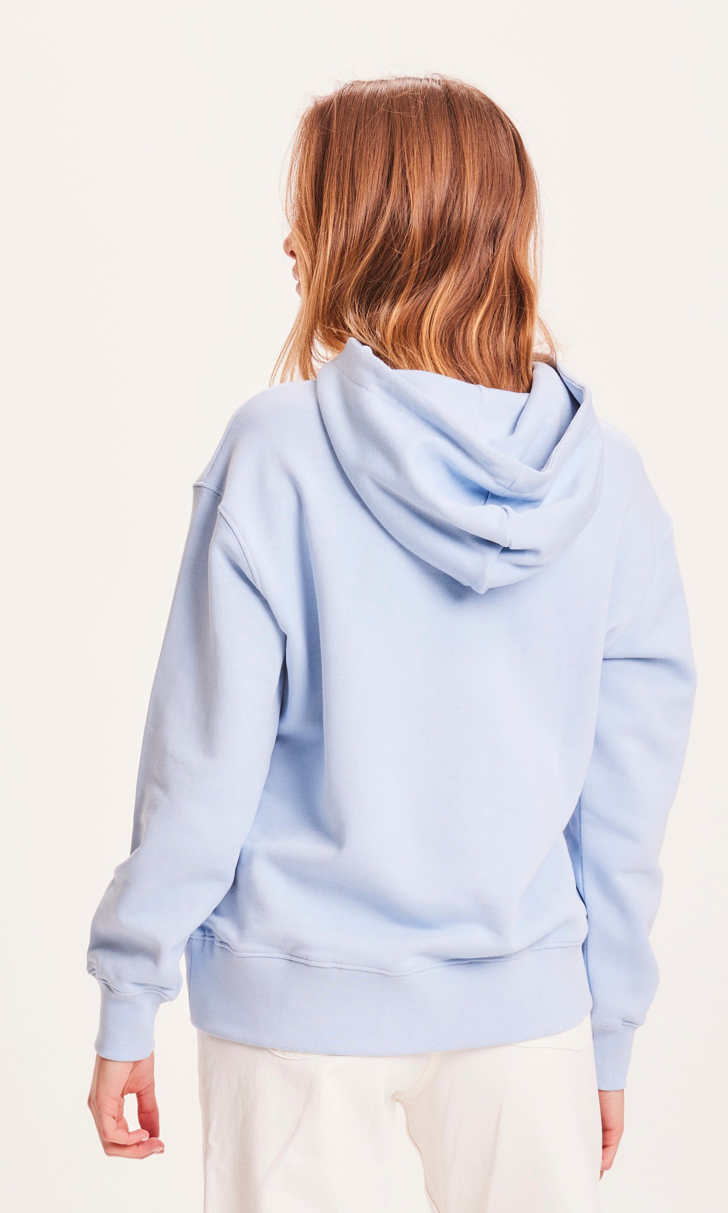Knowledge Cotton Apparel Basic Kapuzenpullover – Chambray-Blau