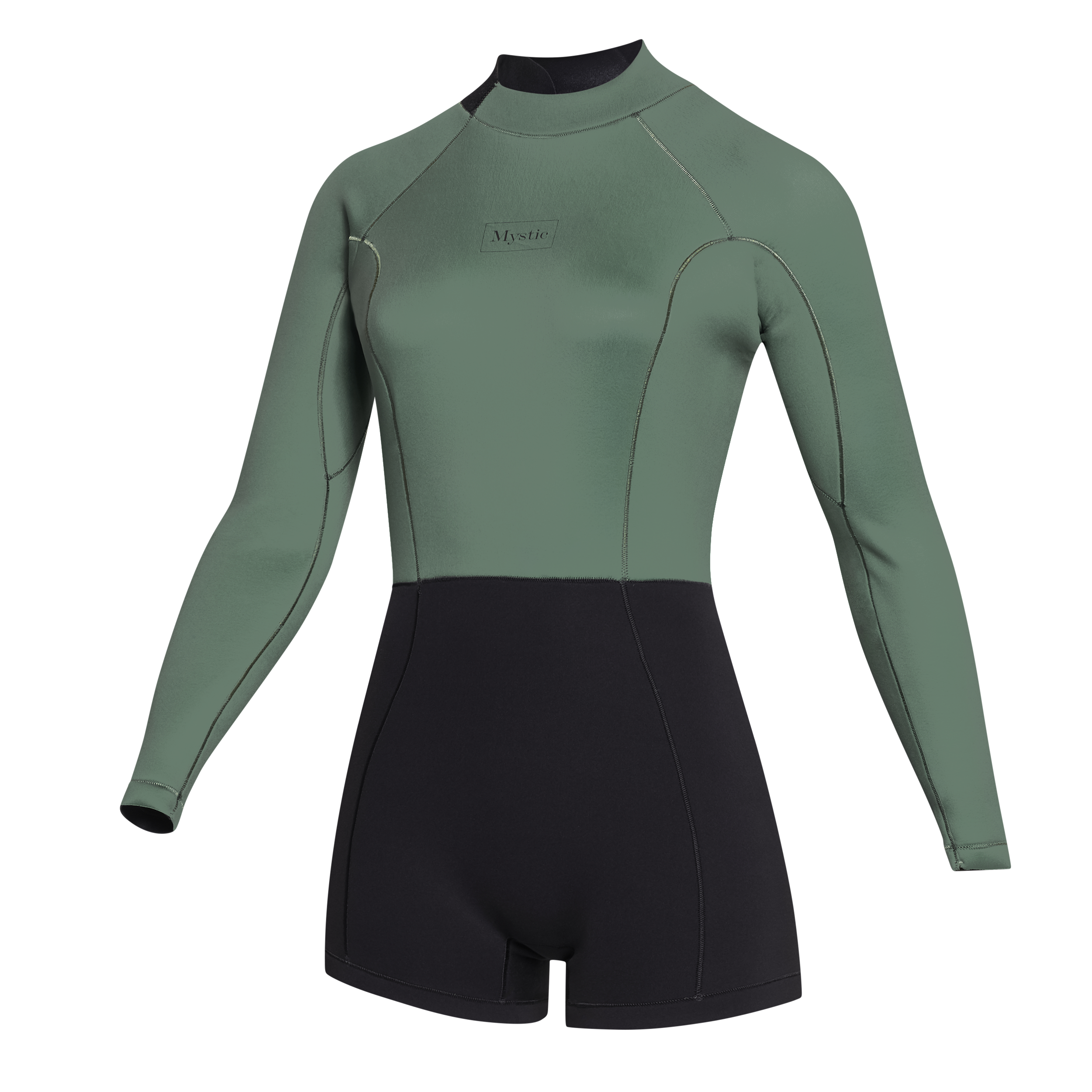 Mystic - Lunar Longarm Shorty 2/2mm Bzip Women - Dark Olive