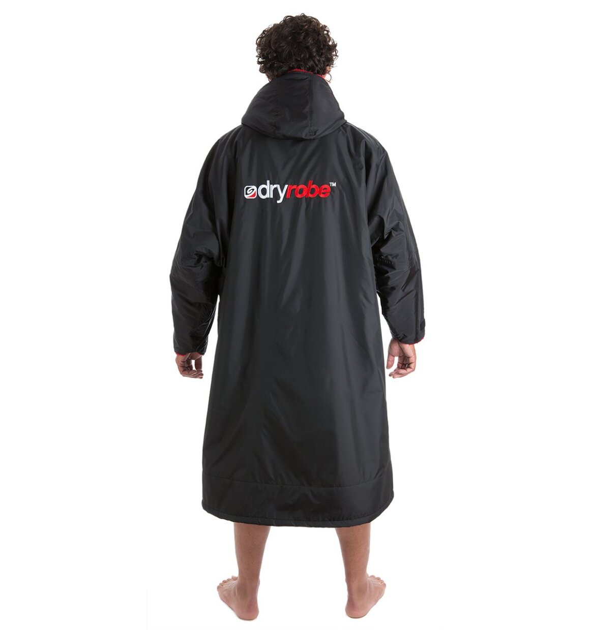 Dryrobe advance long sleeve poncho | adults | black/red
