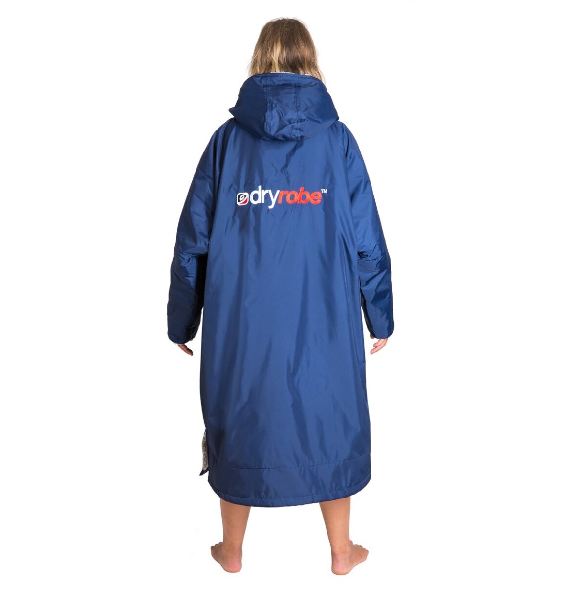 Dryrobe advance long sleeve poncho | adults | navy/grey