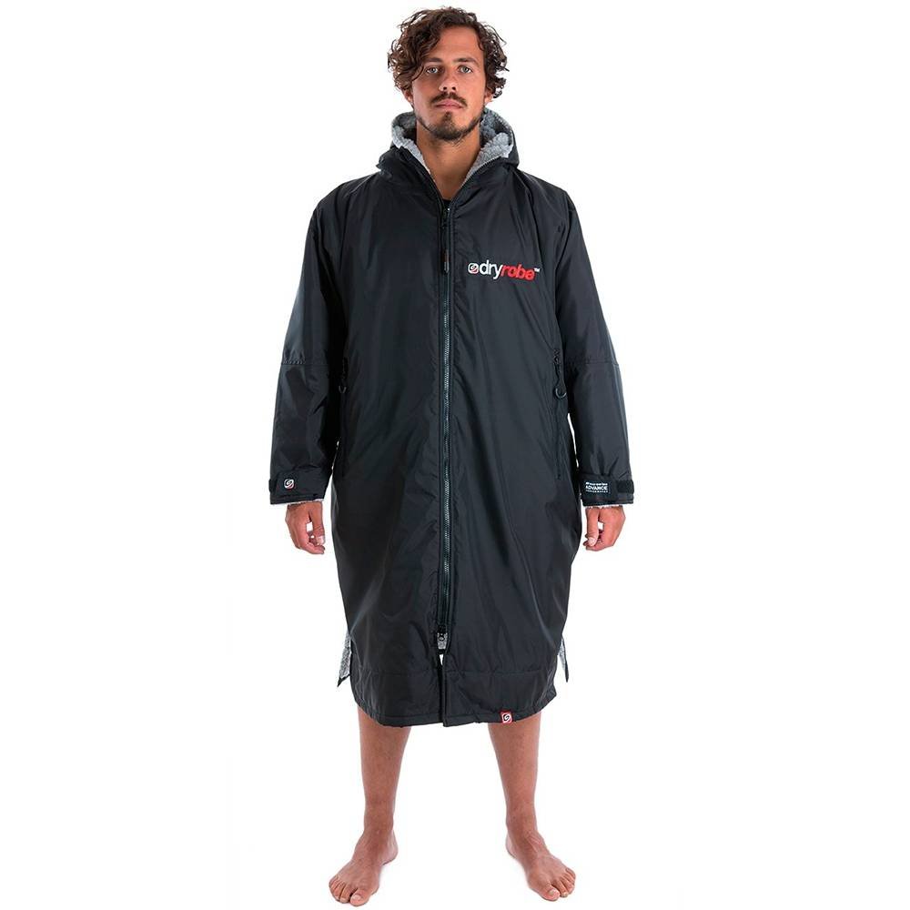 Dryrobe advance long sleeve poncho | adults | black/grey