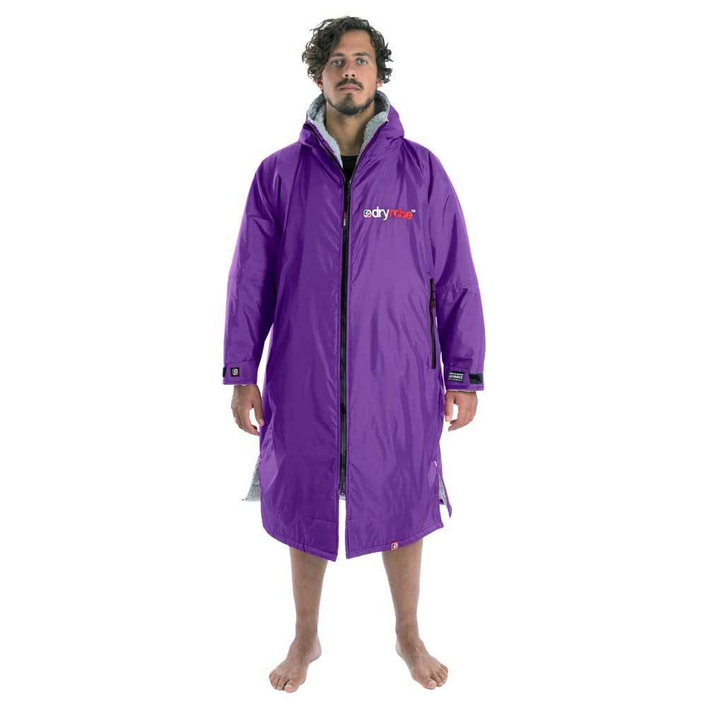 Dryrobe advance long sleeve poncho | adults | purple/grey