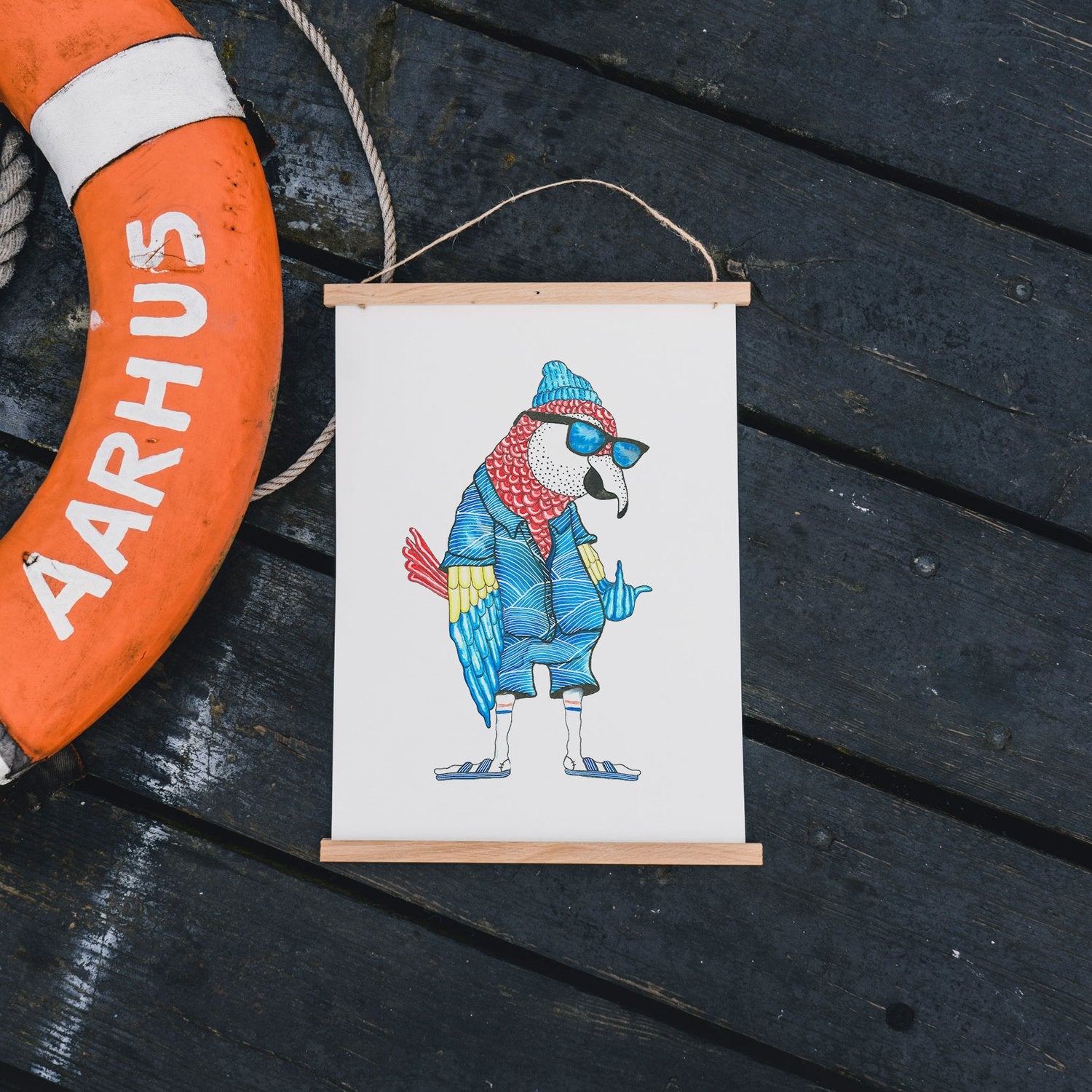 Lakor - Hipster Parrot Poster