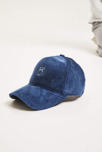 Knowledge Cotton Appareal 8 Wales Corduroy cap Navy