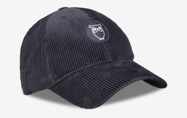 Knowledge Cotton Apparel 8 Wales Corduroy Cap Dark Denim 