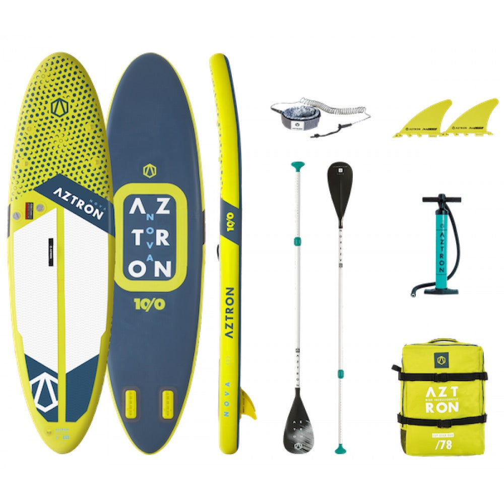 Aztron nova compact 10'0 double chambre 2021 sup gonflable polyvalent (275 litres) - pack complet 